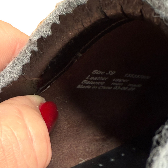 DANSKO 39/US8.5-9 Brown Suede Comfort Clog Orange Floral Embroidery Mules READ - Picture 11 of 12